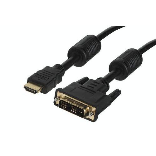 HDMI male (19pin) auf DVI-D (18+1) Kabel, gold