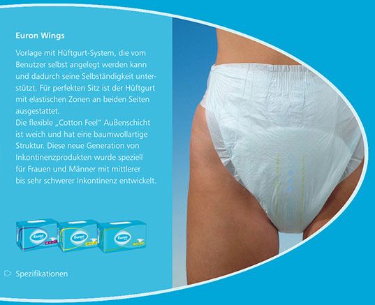 Euron WINGS, EXTRA, Windelhose mit Hüftgurt-System