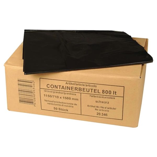 50 Containerbeutel 800 Liter, schwarz