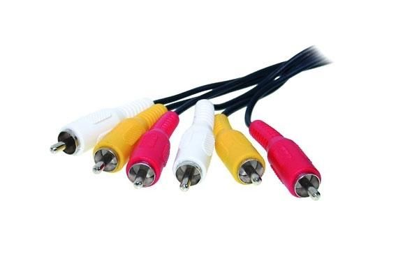 Cinch AV Audio Video Kabel, 3x Cinch Stecker - 3x Cinch Stecker